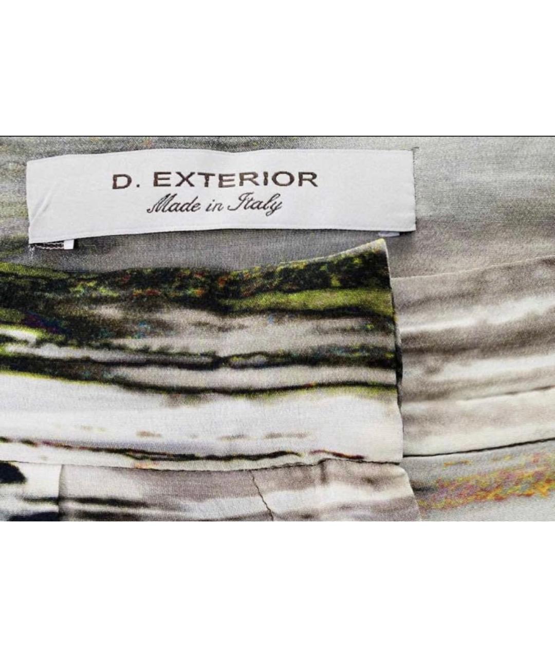 D.EXTERIOR Зеленые шелковые прямые брюки, фото 8