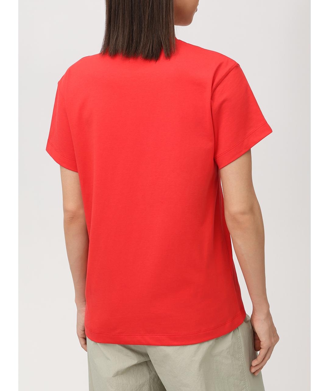 PARAJUMPERS Красная хлопковая футболка, фото 3