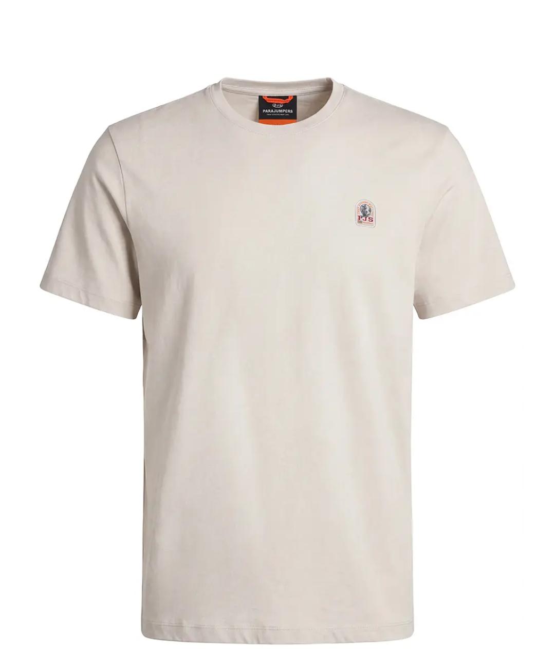 PARAJUMPERS Бежевая хлопковая футболка, фото 1