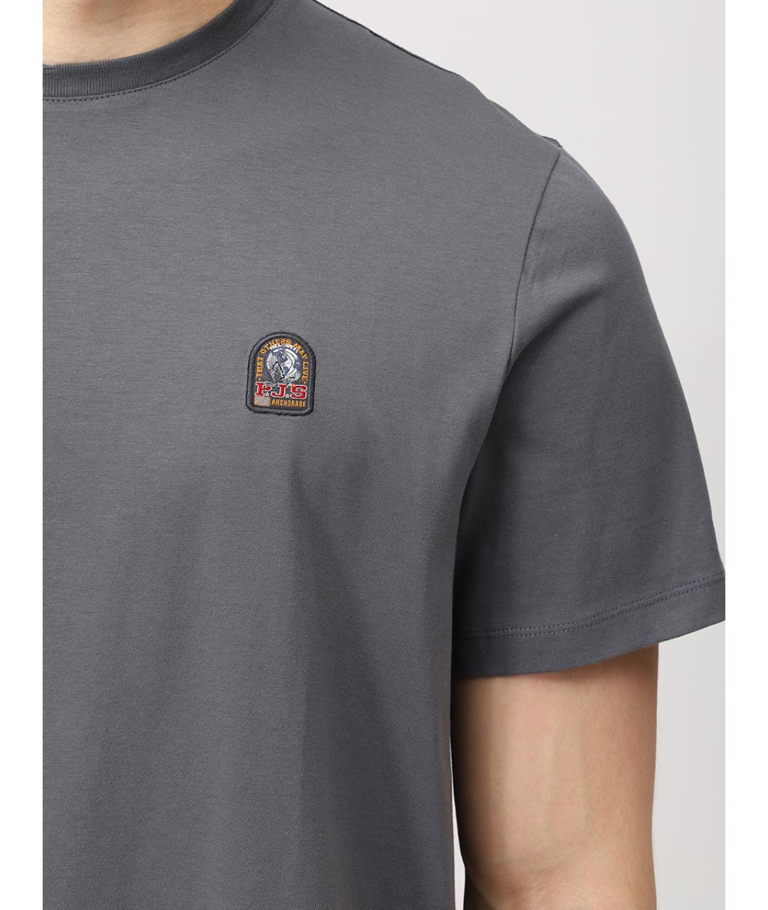 PARAJUMPERS Серая хлопковая футболка, фото 5