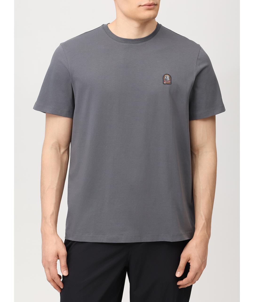 PARAJUMPERS Серая хлопковая футболка, фото 4