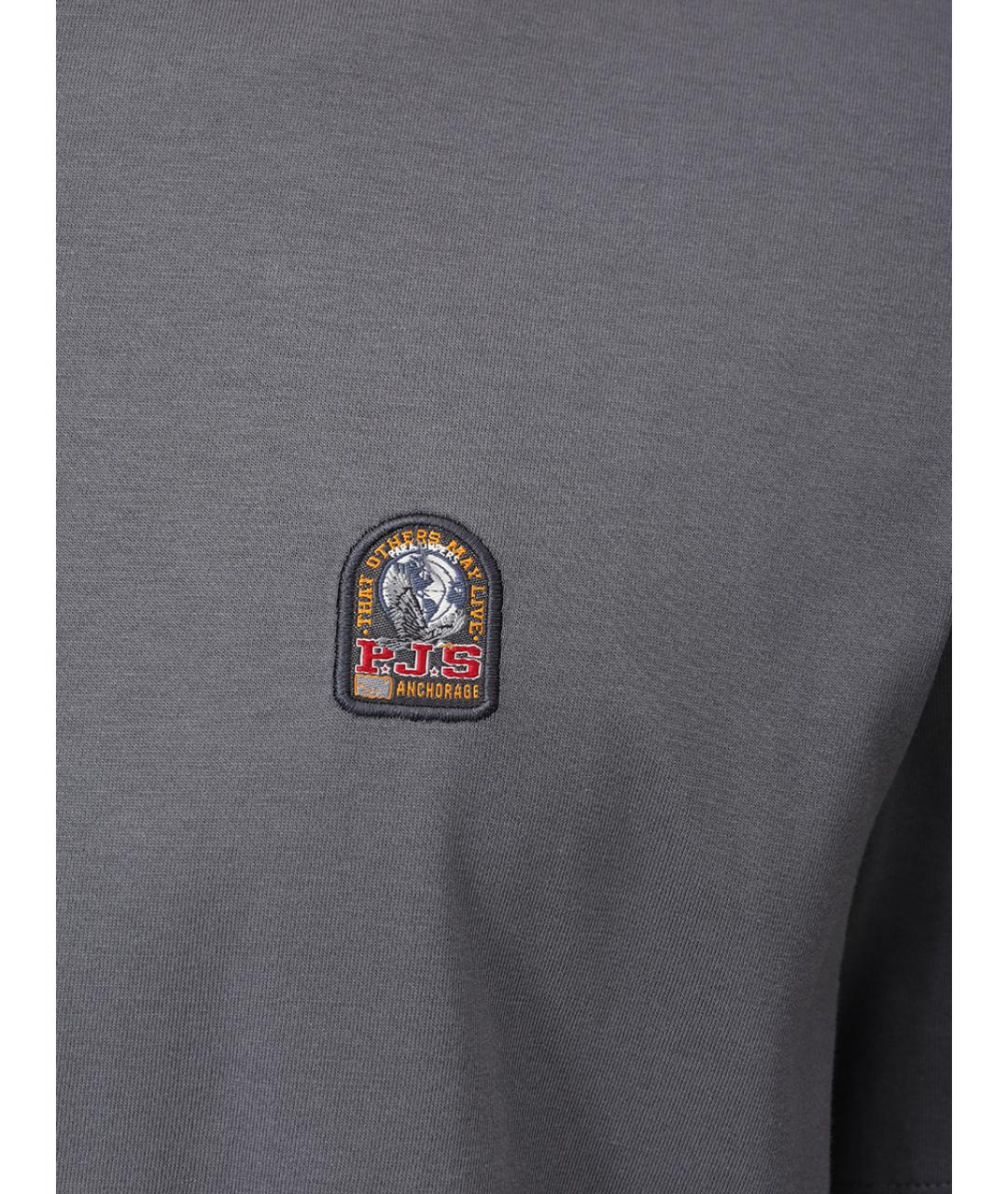 PARAJUMPERS Серая хлопковая футболка, фото 6