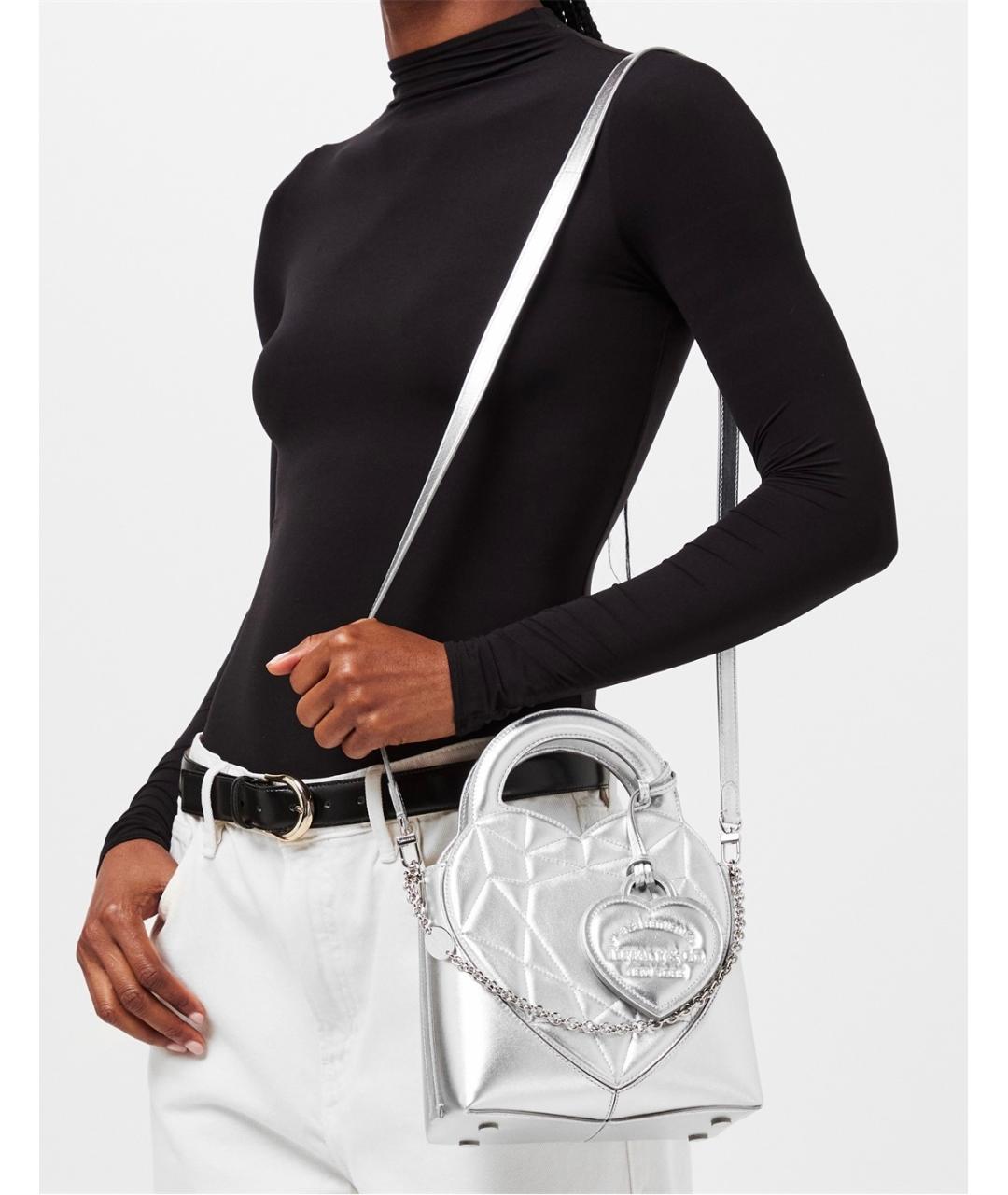 TIFFANY&CO Серебряная кожаная сумка через плечо, фото 3