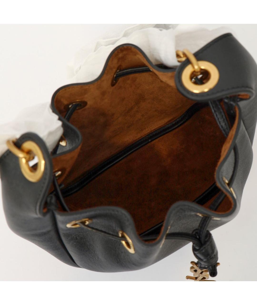 SAINT LAURENT Черная кожаная сумка тоут, фото 3