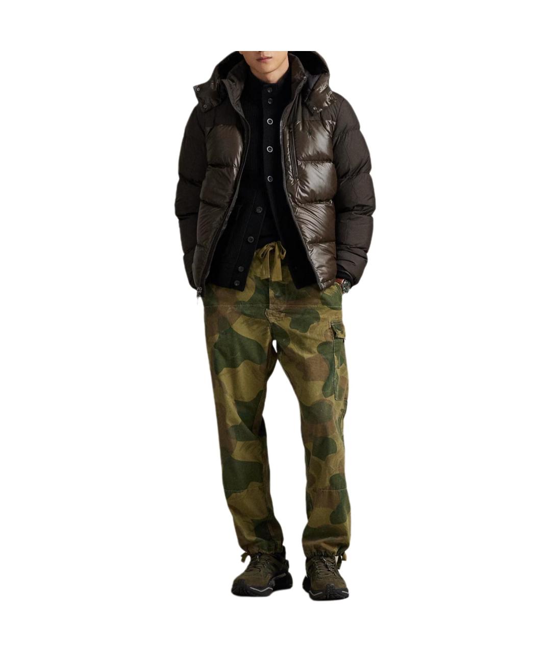 POLO RALPH LAUREN Коричневый пуховик, фото 2