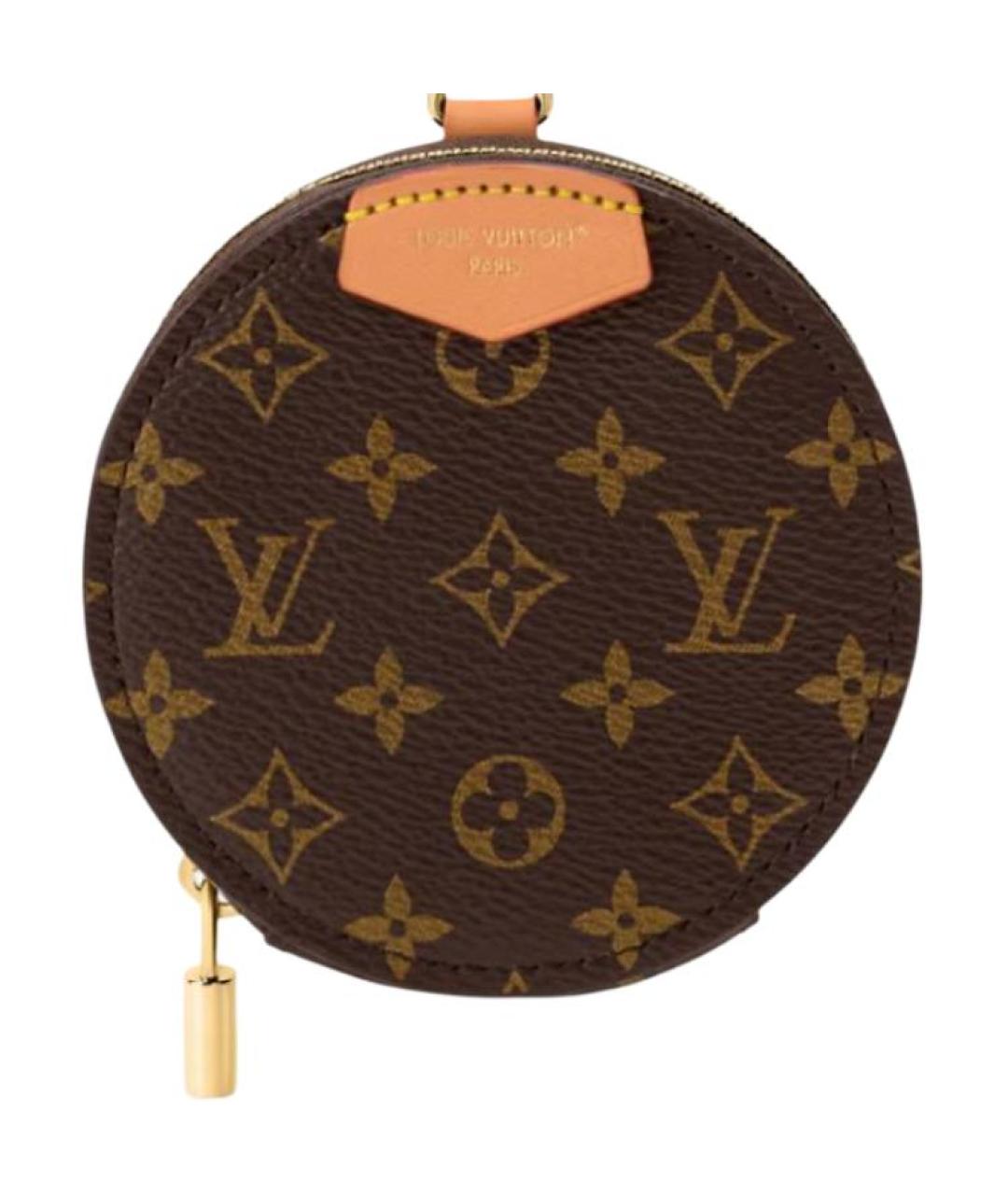 LOUIS VUITTON Коричневая косметичка, фото 4
