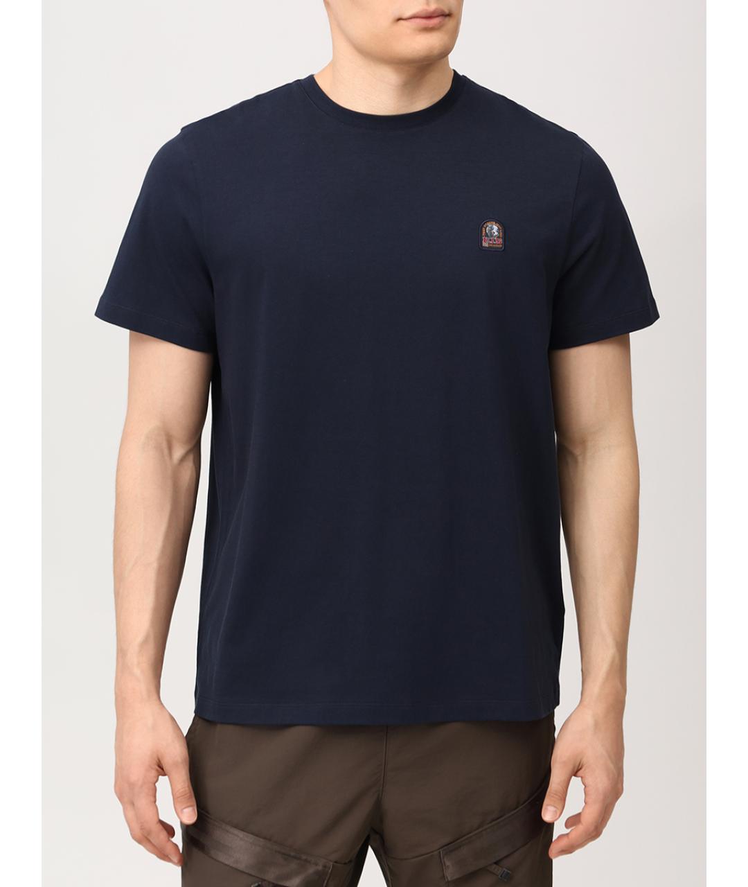 PARAJUMPERS Синяя хлопковая футболка, фото 4