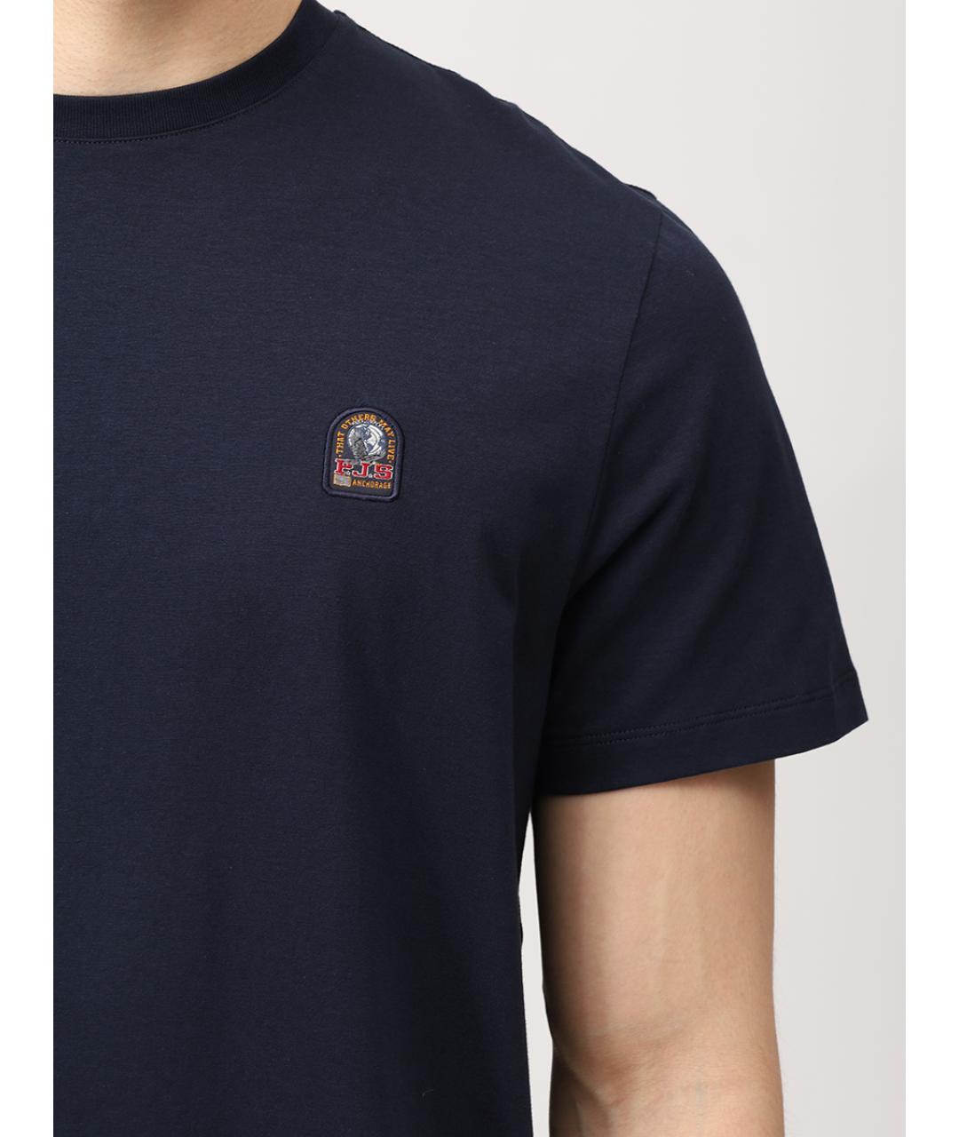 PARAJUMPERS Синяя хлопковая футболка, фото 5
