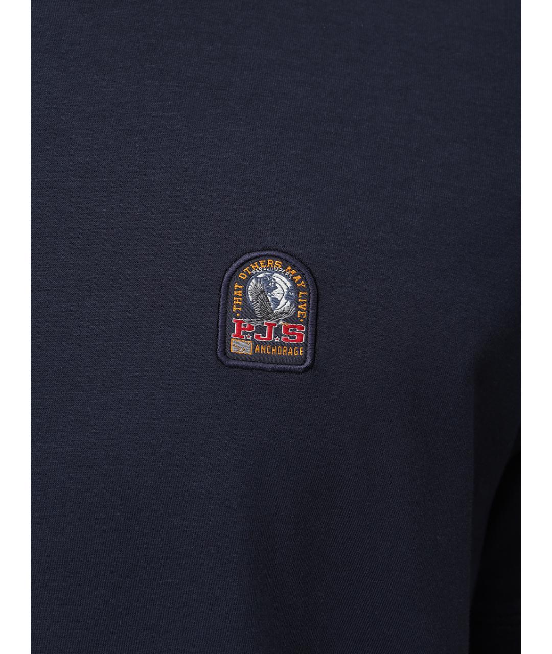 PARAJUMPERS Синяя хлопковая футболка, фото 6