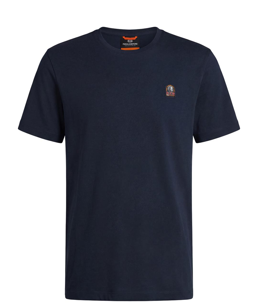 PARAJUMPERS Синяя хлопковая футболка, фото 1