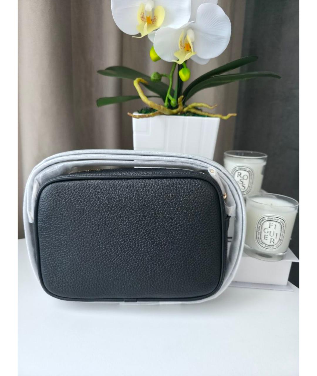 MICHAEL KORS Черная кожаная сумка через плечо, фото 7