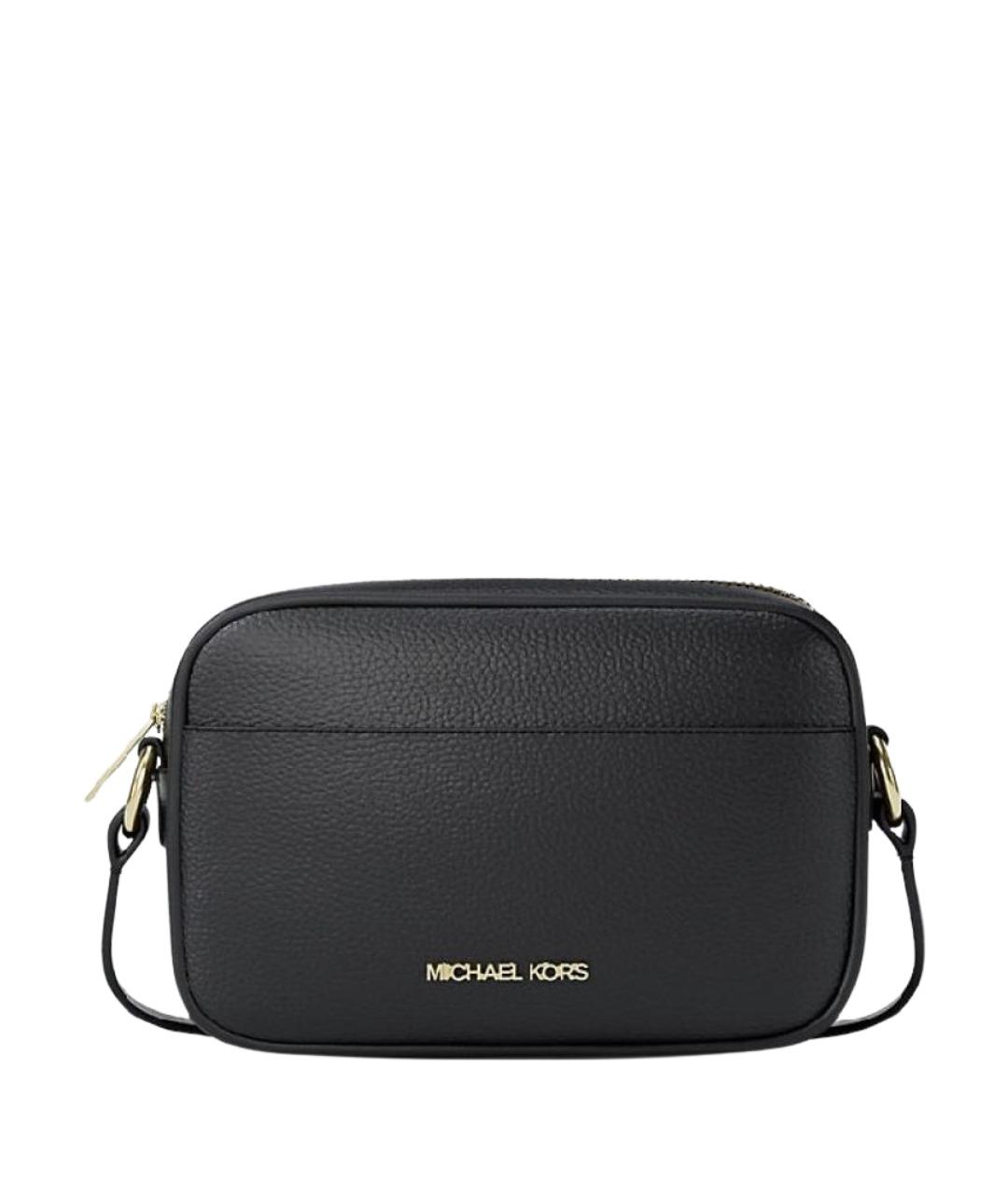 MICHAEL KORS Черная кожаная сумка через плечо, фото 1