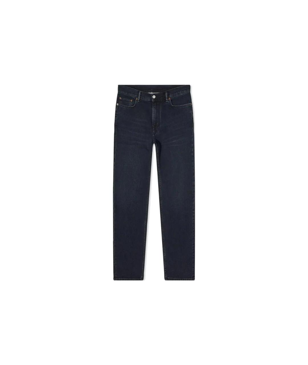 ACNE STUDIOS Темно-синие хлопковые джинсы скинни, фото 6