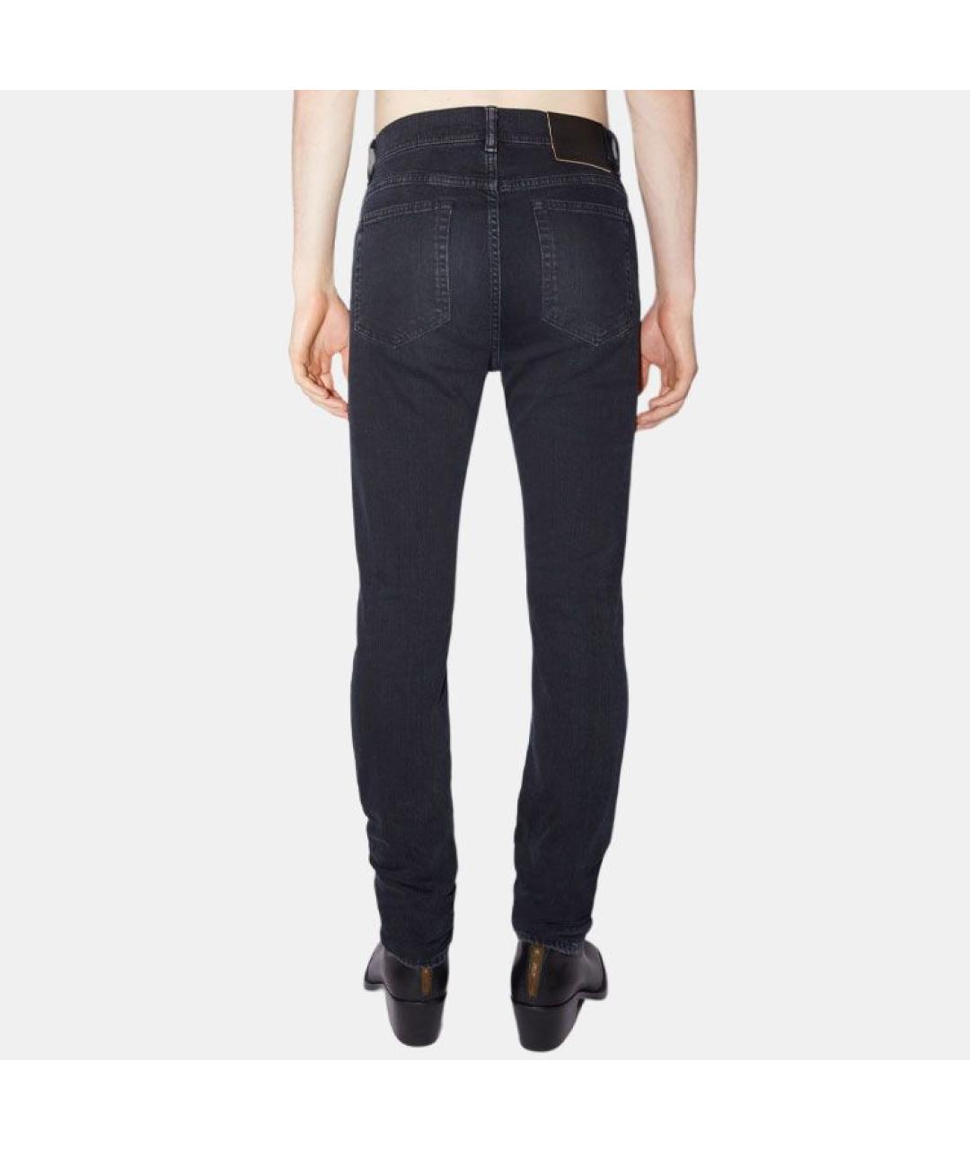 ACNE STUDIOS Темно-синие хлопковые джинсы скинни, фото 4