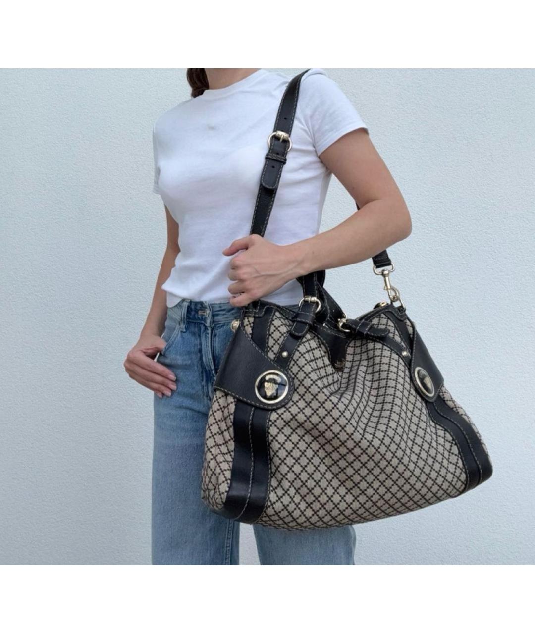 GUCCI Бежевая кожаная сумка с короткими ручками, фото 4