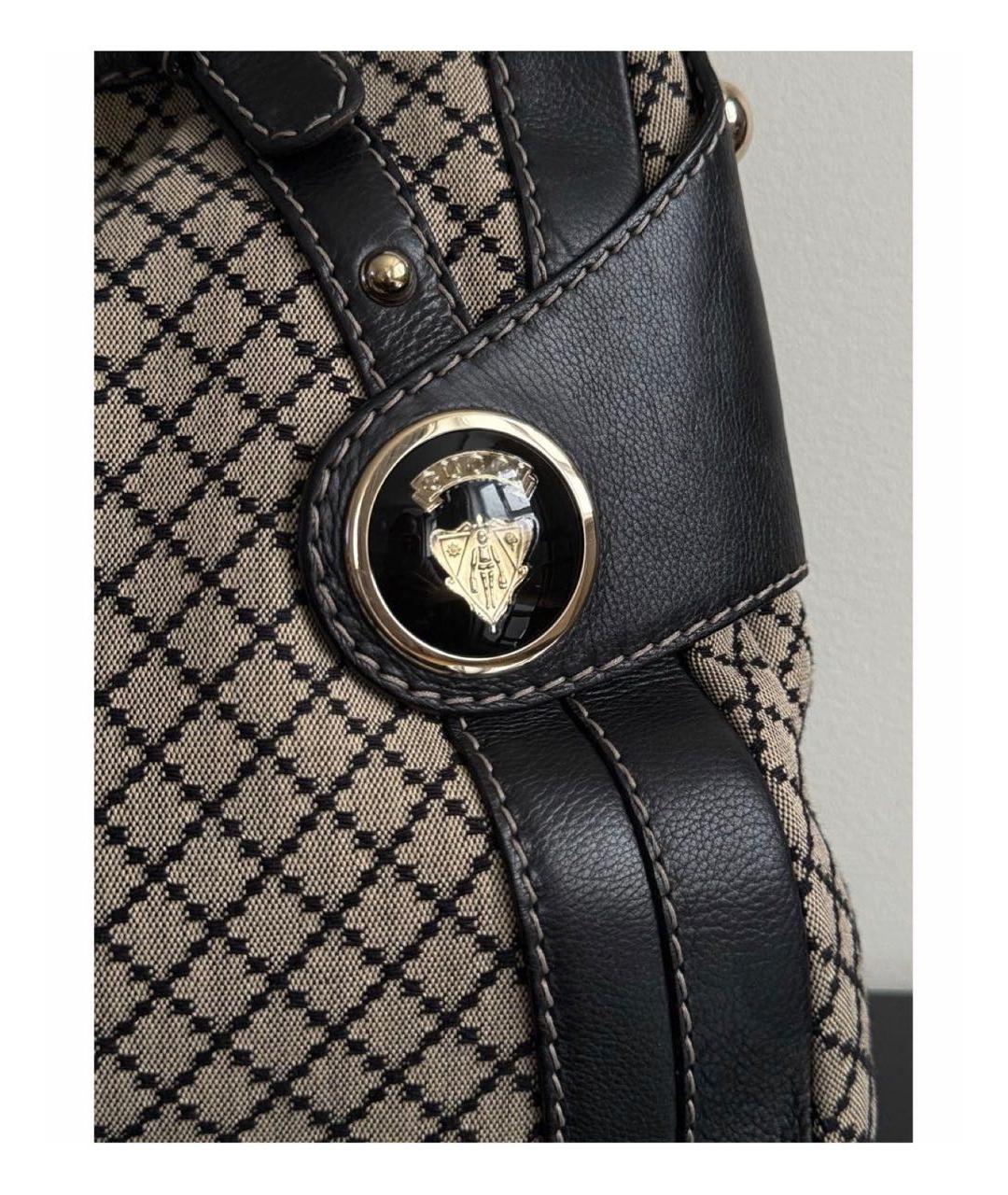 GUCCI Бежевая кожаная сумка с короткими ручками, фото 2