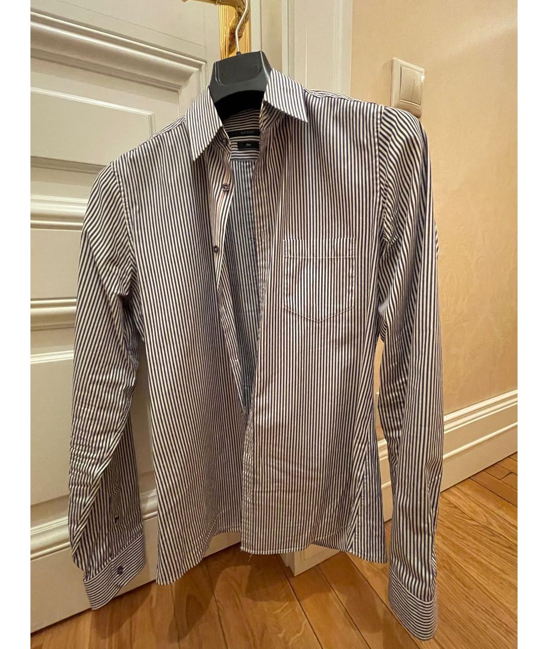 GUCCI Синяя хлопковая кэжуал рубашка, фото 3