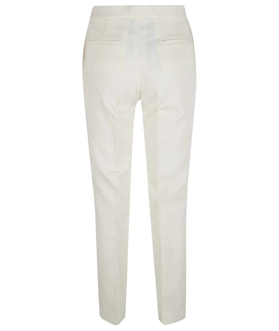 FABIANA FILIPPI Белые вискозные прямые брюки, фото 2