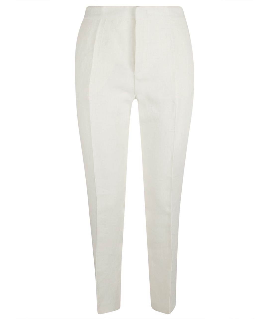FABIANA FILIPPI Белые вискозные прямые брюки, фото 1