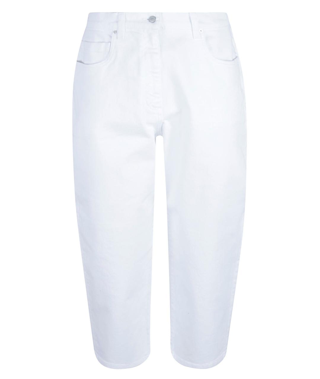FABIANA FILIPPI Белые хлопковые прямые брюки, фото 1