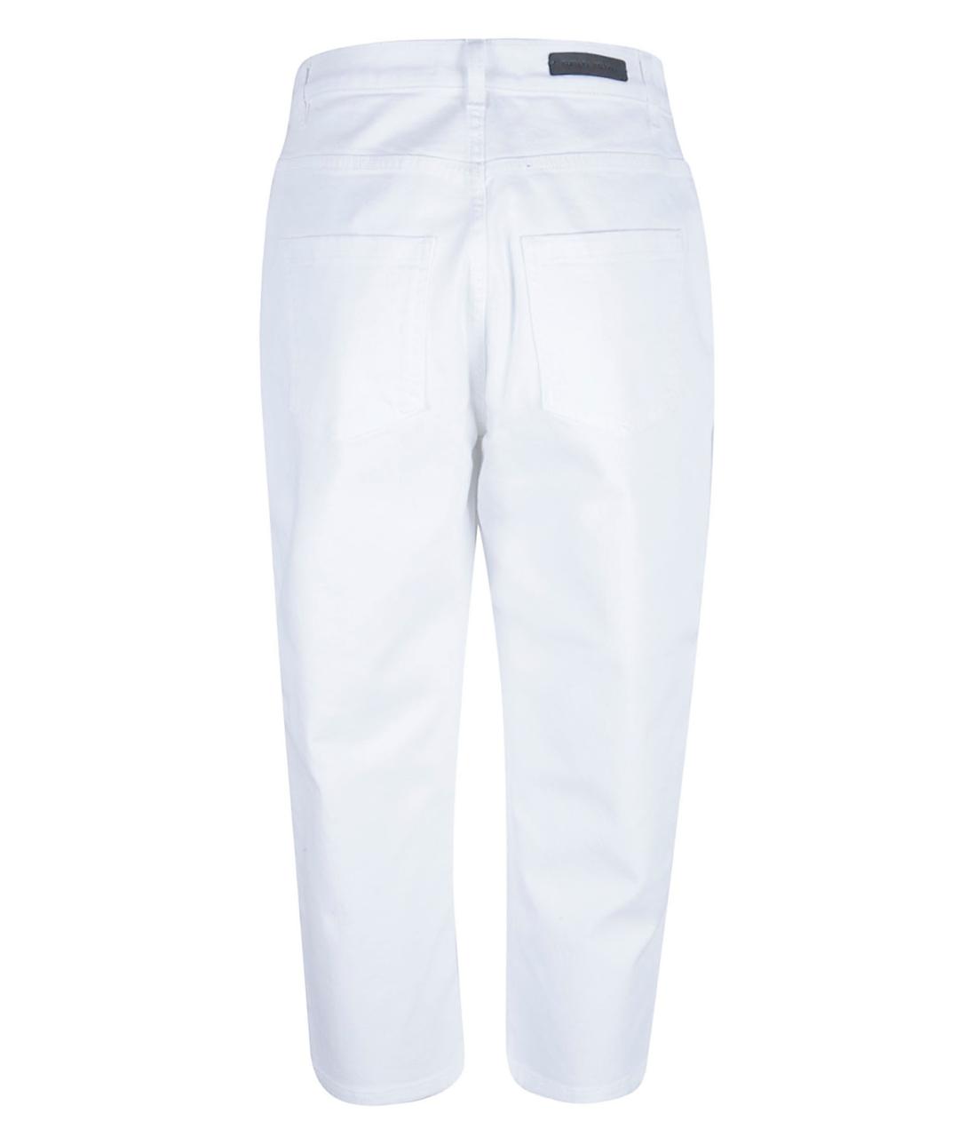 FABIANA FILIPPI Белые хлопковые прямые брюки, фото 2