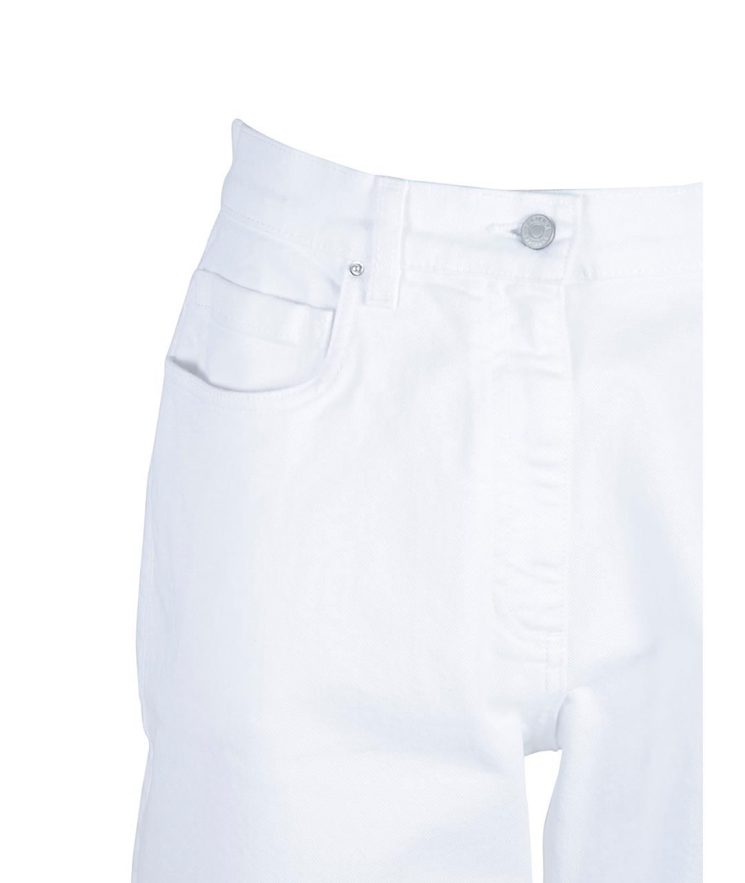 FABIANA FILIPPI Белые хлопковые прямые брюки, фото 3