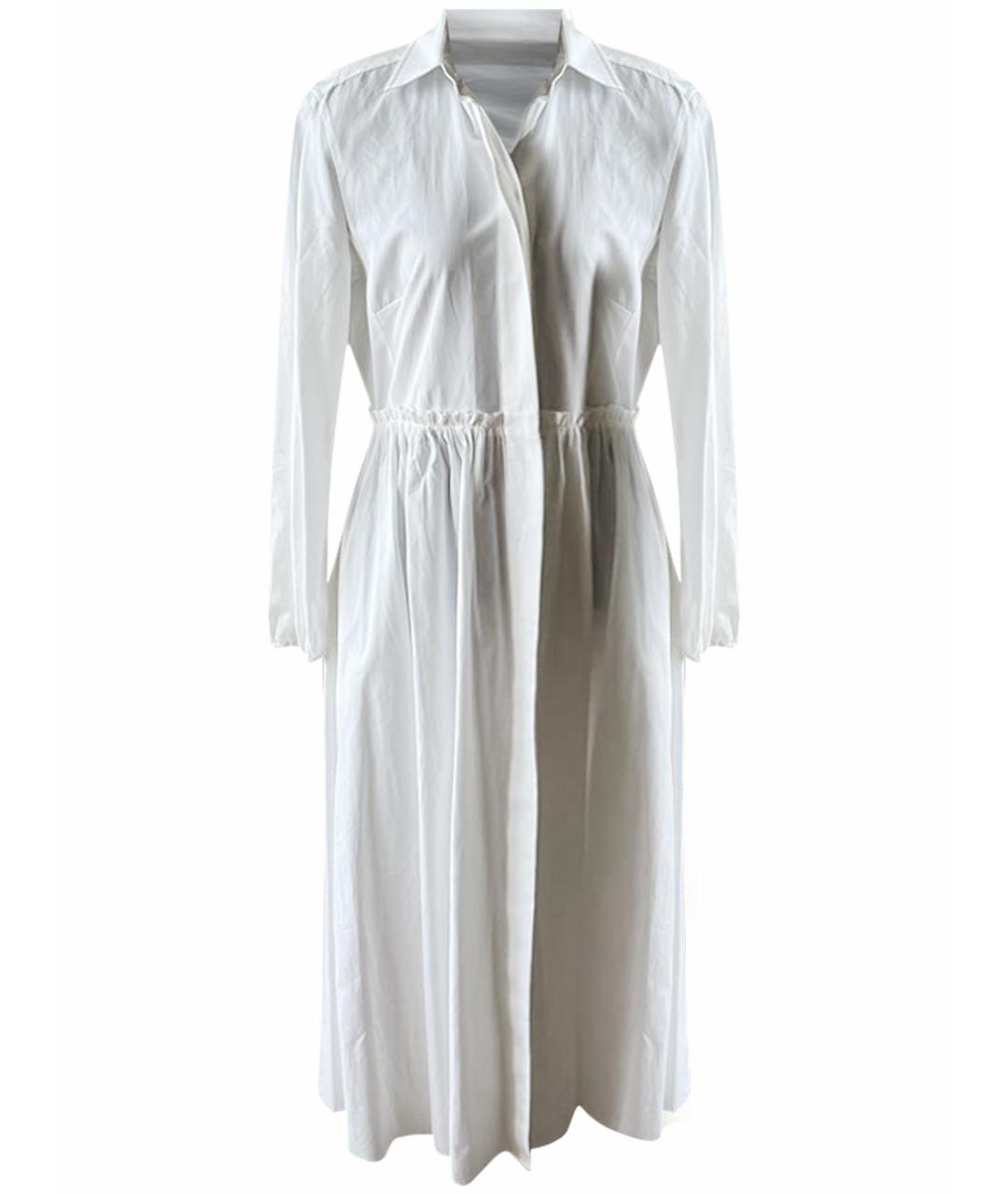 MAX MARA Белое хлопковое повседневное платье, фото 1