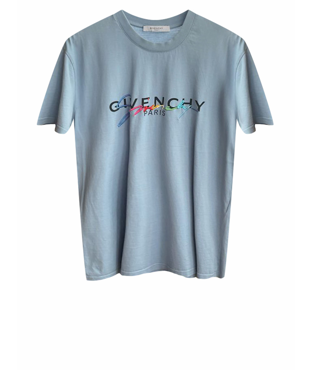 GIVENCHY Голубая хлопковая футболка, фото 1