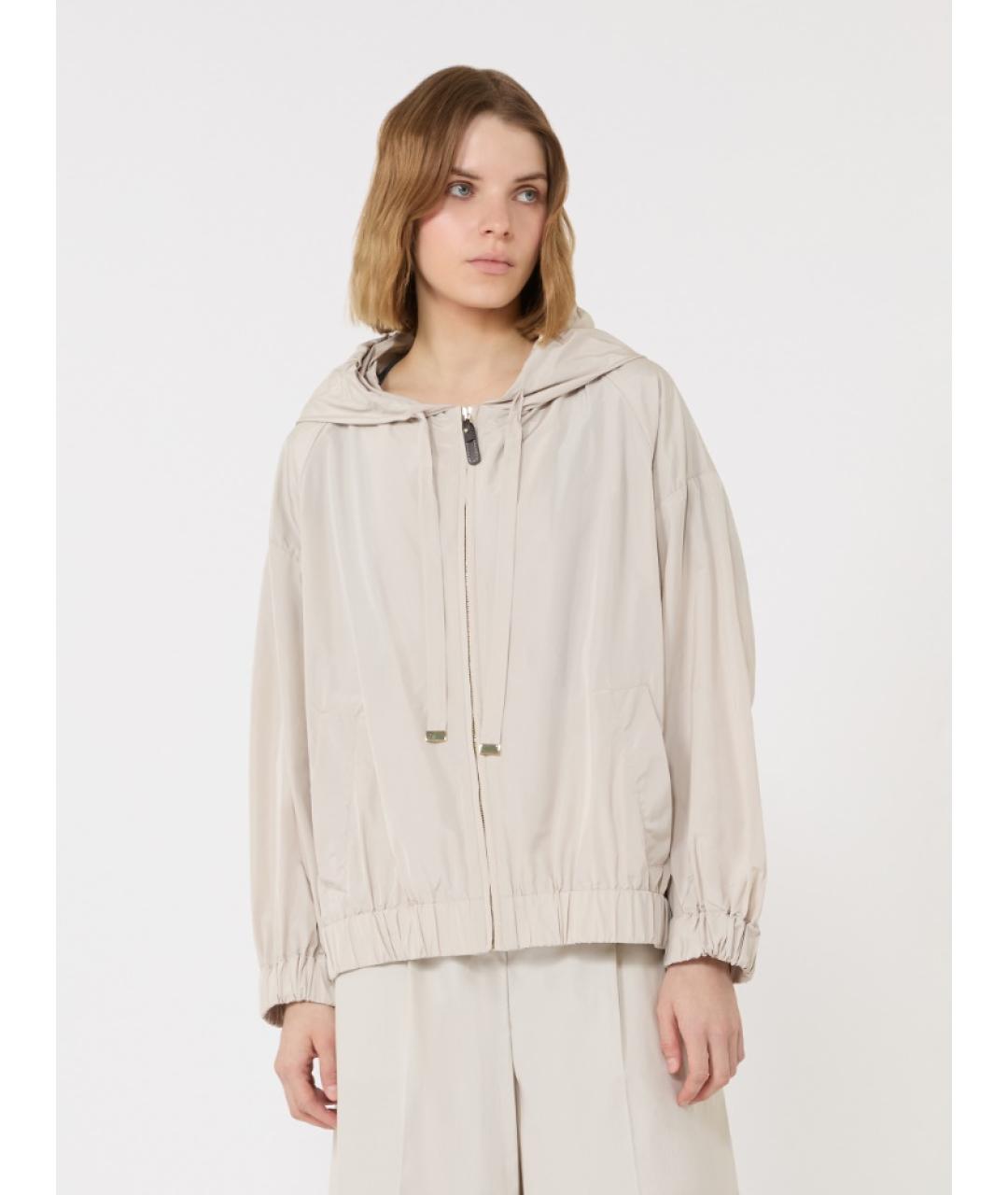 'S MAX MARA Бежевая полиэстеровая куртка, фото 3