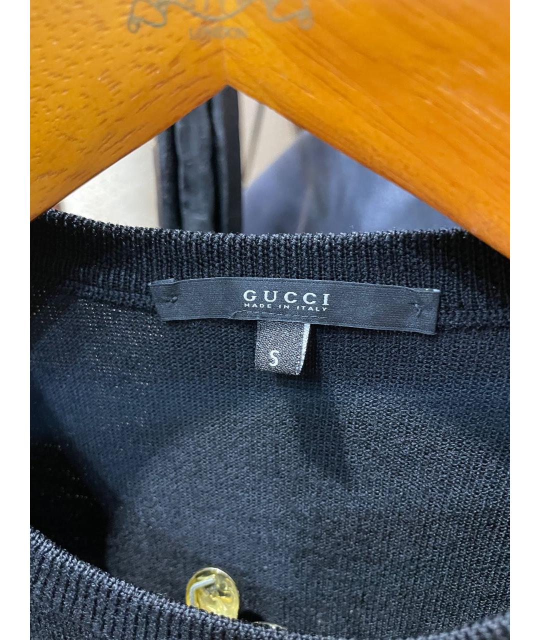 GUCCI Черный шерстяной джемпер / свитер, фото 3