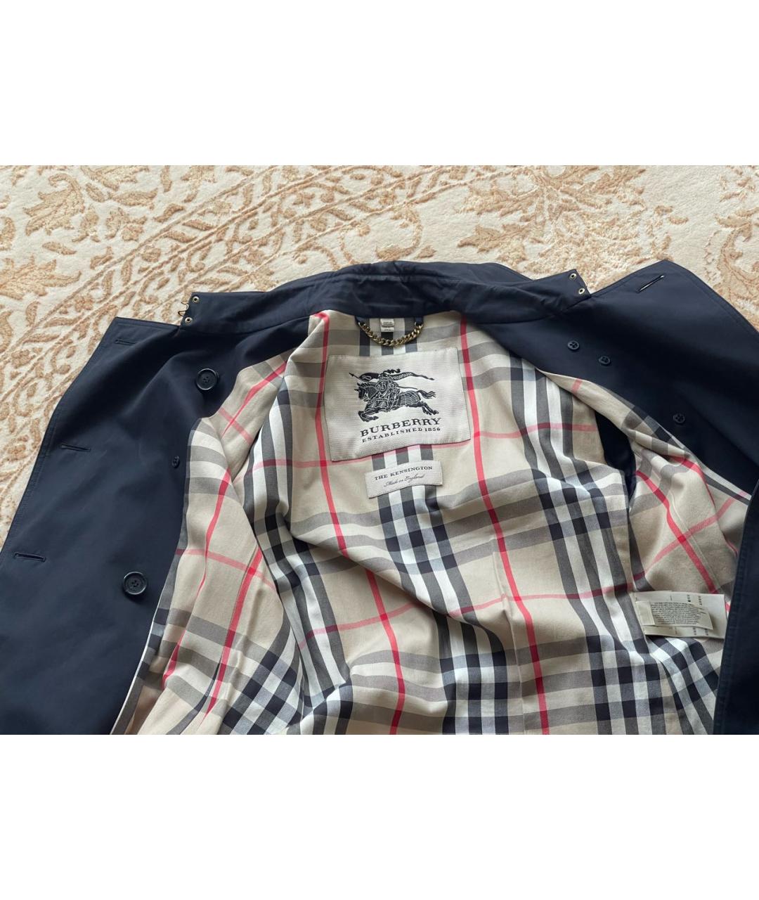 BURBERRY Черный хлопковый тренч/плащ, фото 5