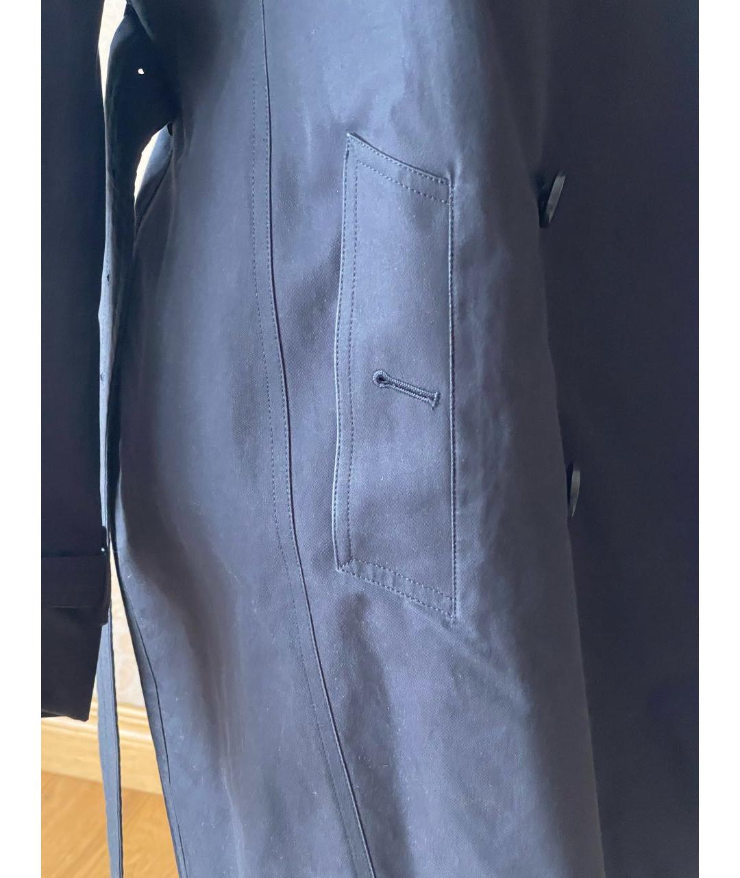 BURBERRY Черный хлопковый тренч/плащ, фото 7