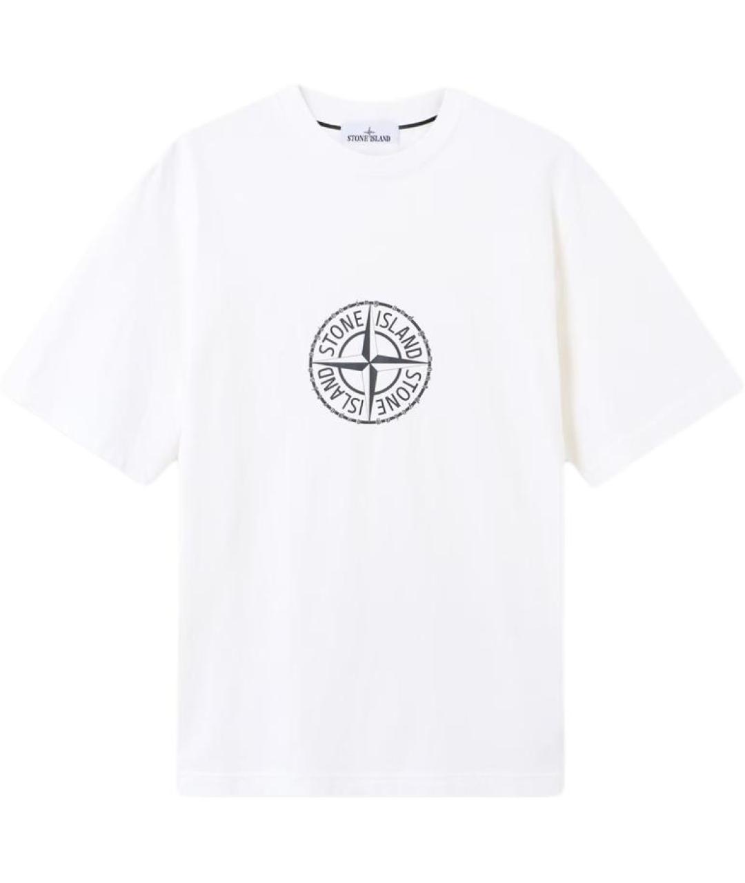 STONE ISLAND Белая футболка, фото 1