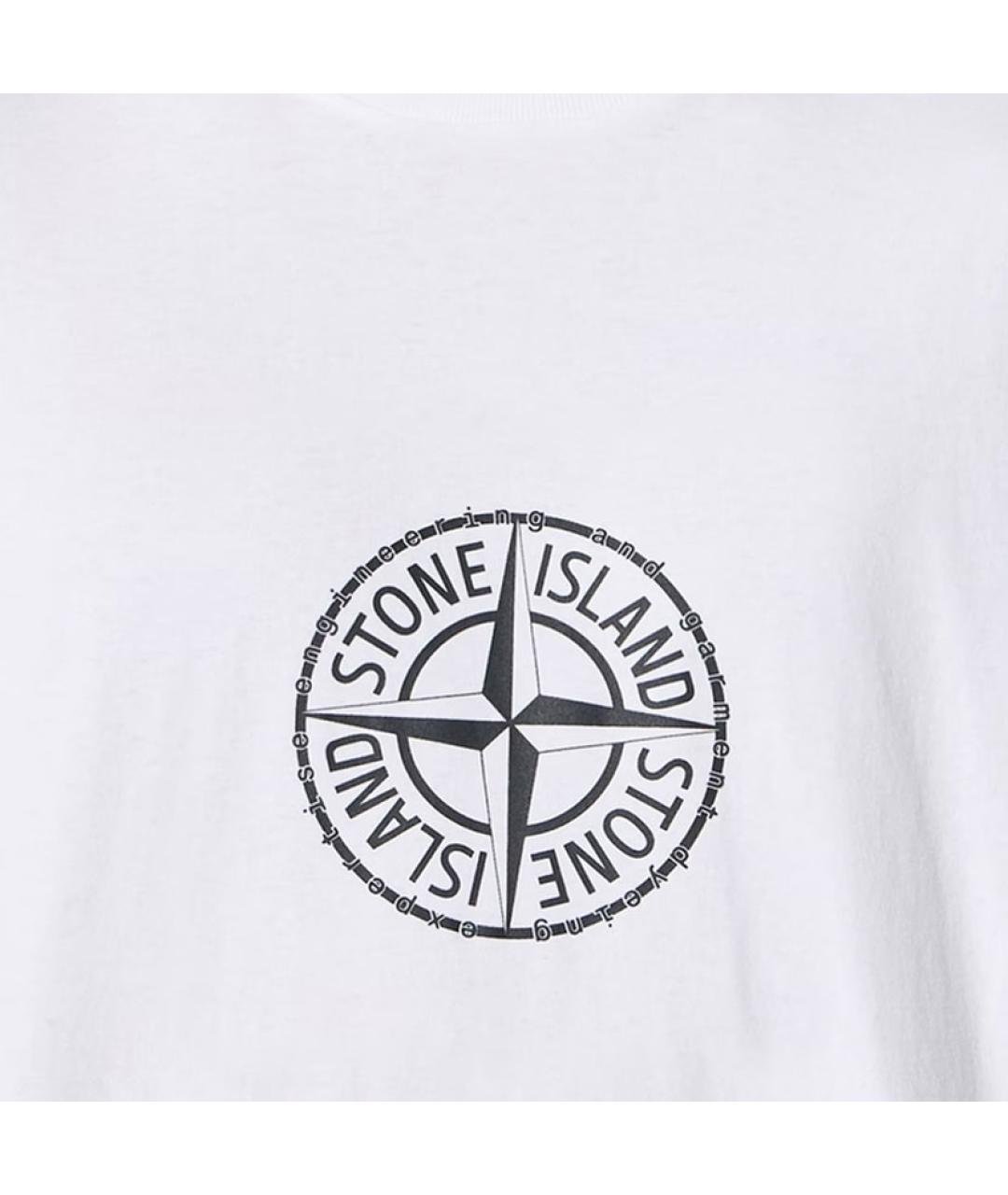 STONE ISLAND Белая футболка, фото 5
