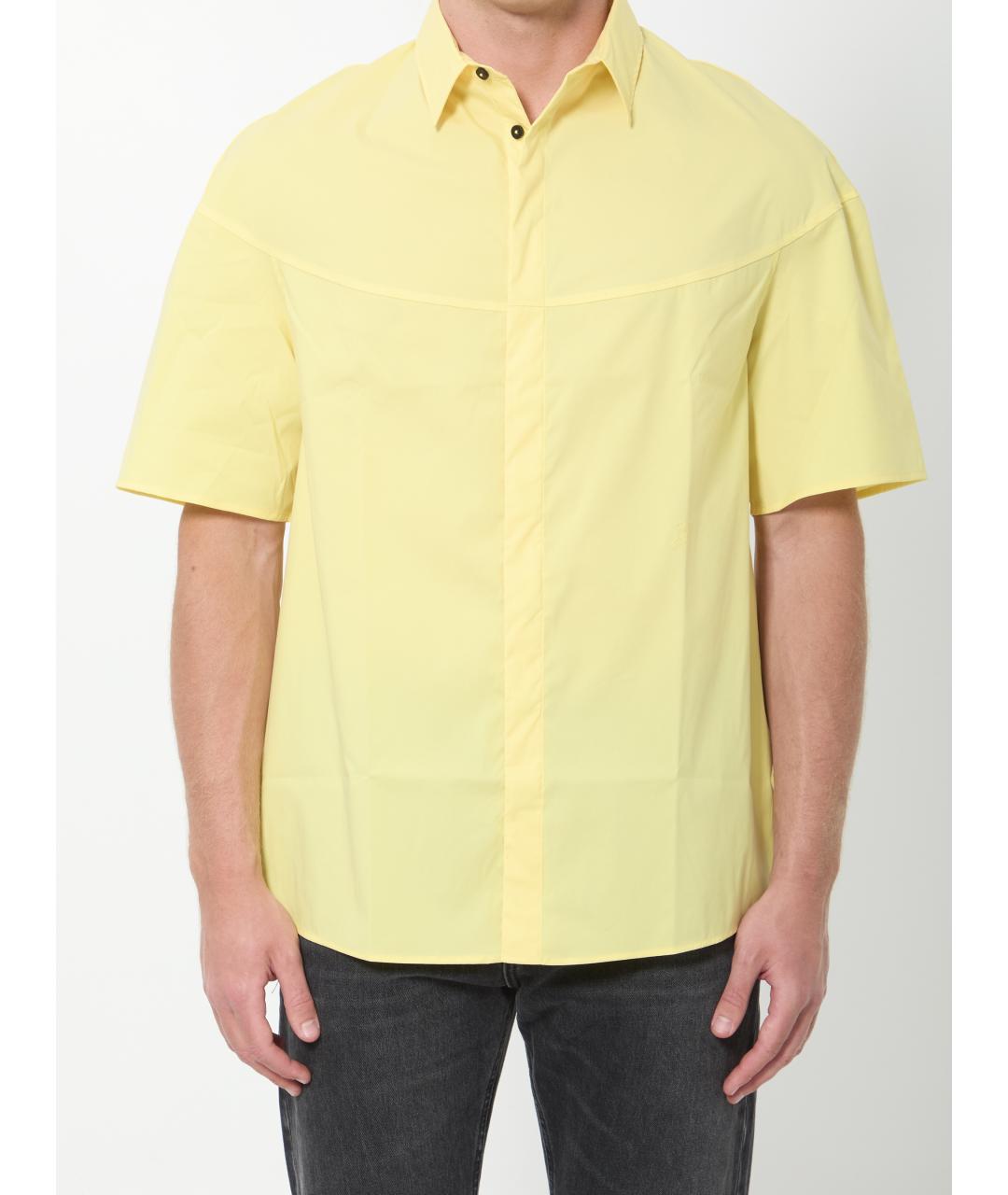 JACQUEMUS Желтая хлопковая кэжуал рубашка, фото 5