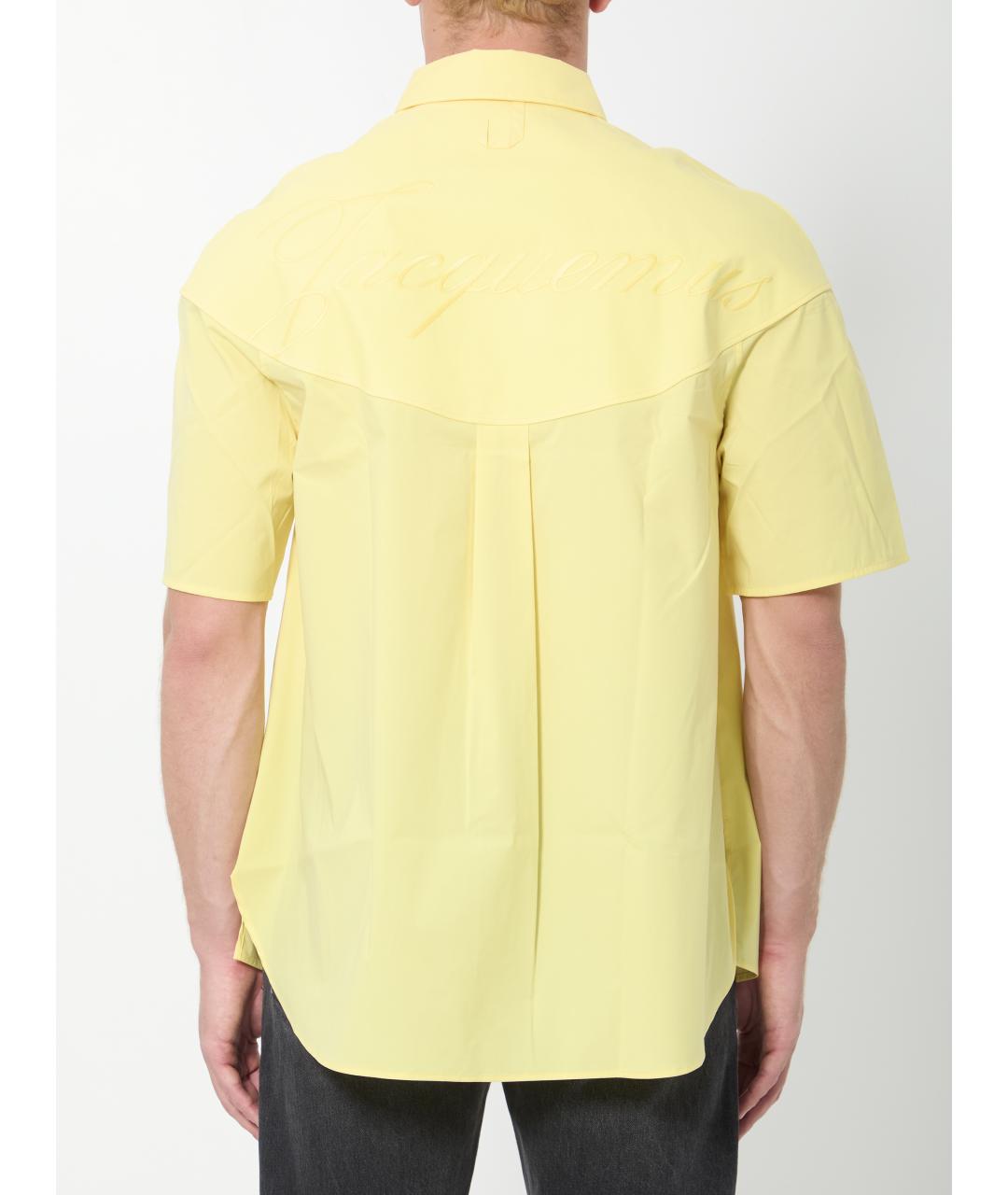 JACQUEMUS Желтая хлопковая кэжуал рубашка, фото 4