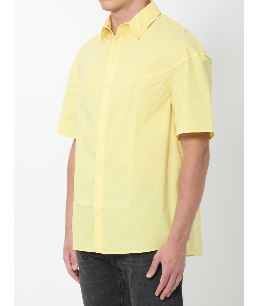 JACQUEMUS Желтая хлопковая кэжуал рубашка, фото 2