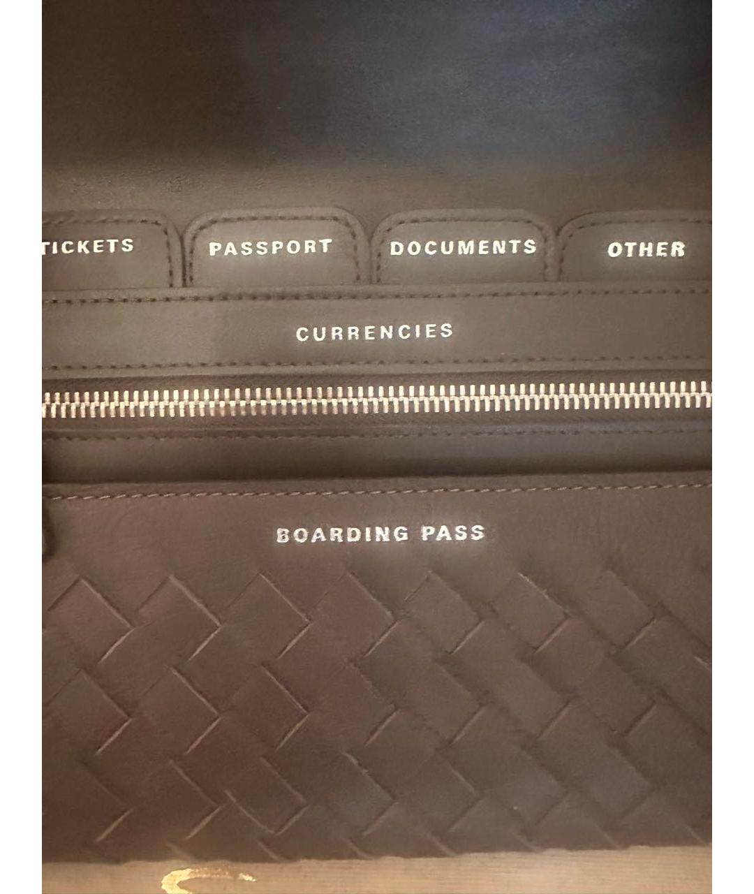 SANTONI Антрацитовый кожаный кошелек, фото 3