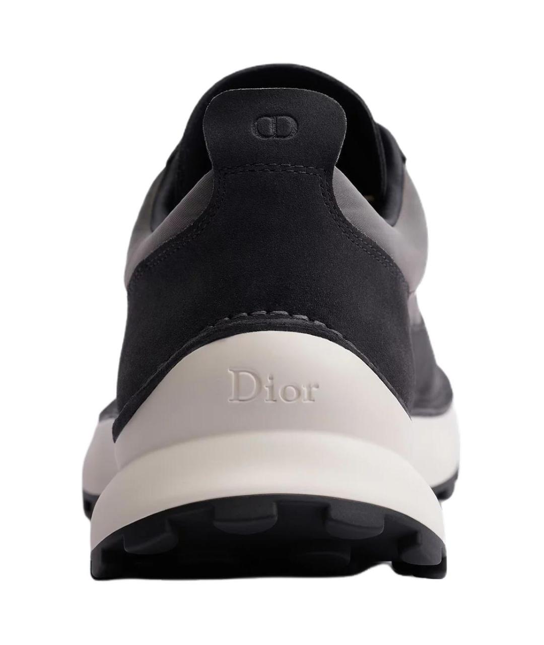 CHRISTIAN DIOR Черные кожаные низкие кроссовки / кеды, фото 4