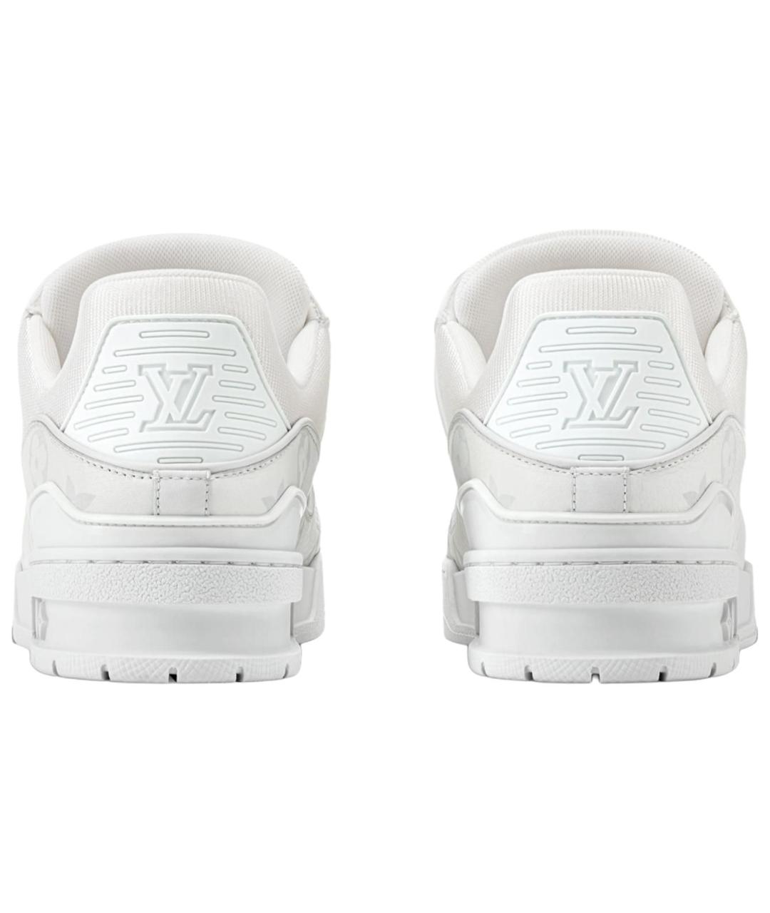 LOUIS VUITTON Белые кожаные кроссовки, фото 5