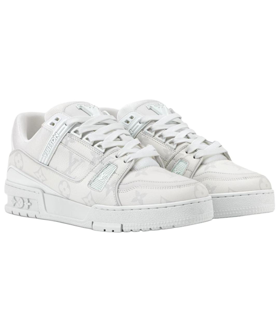 LOUIS VUITTON Белые кожаные кроссовки, фото 3