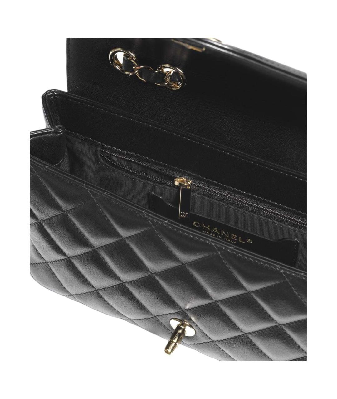 CHANEL Черная кожаная сумка через плечо, фото 3