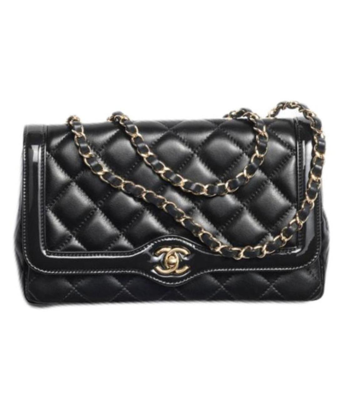 CHANEL Черная кожаная сумка через плечо, фото 1