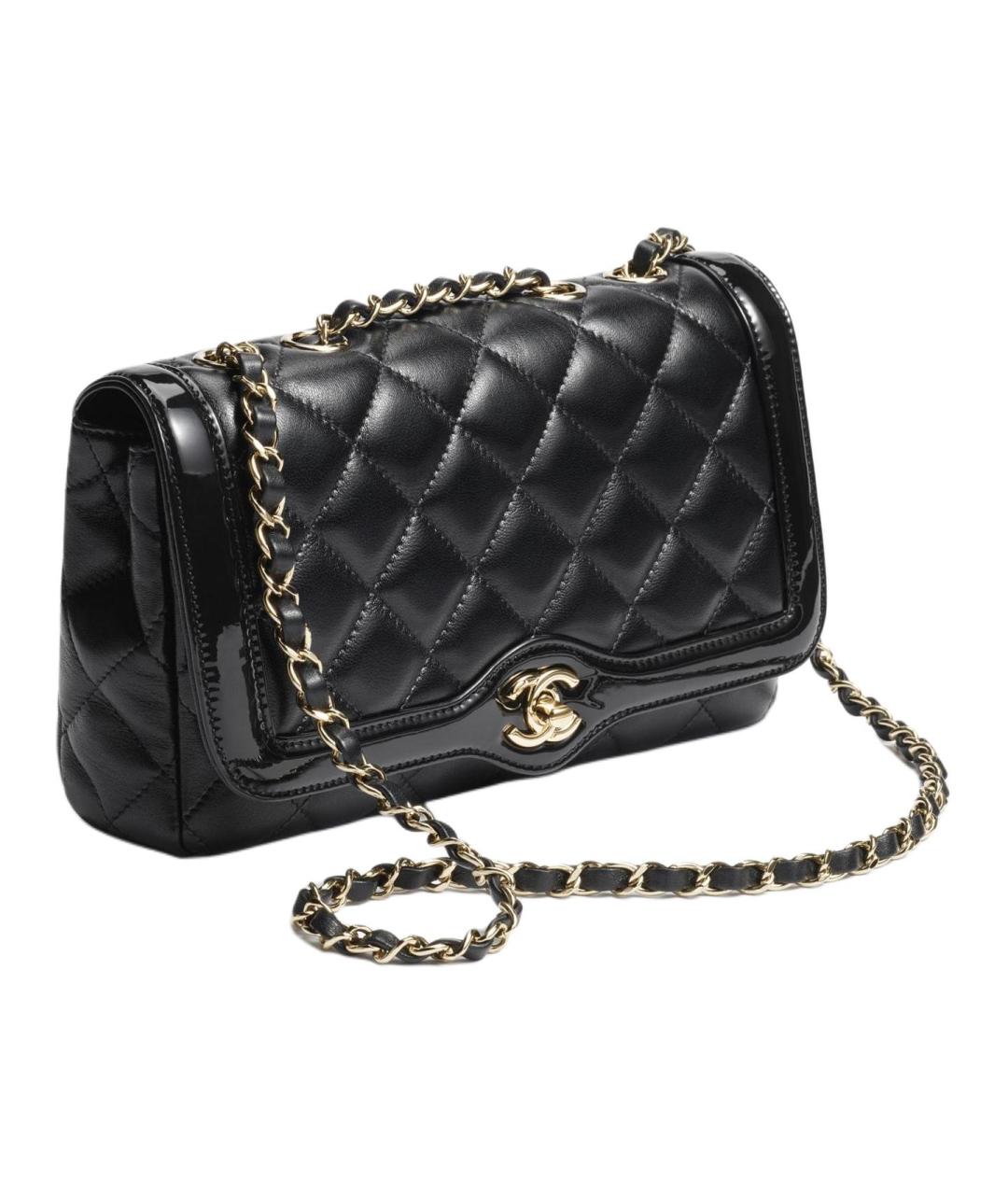 CHANEL Черная кожаная сумка через плечо, фото 2
