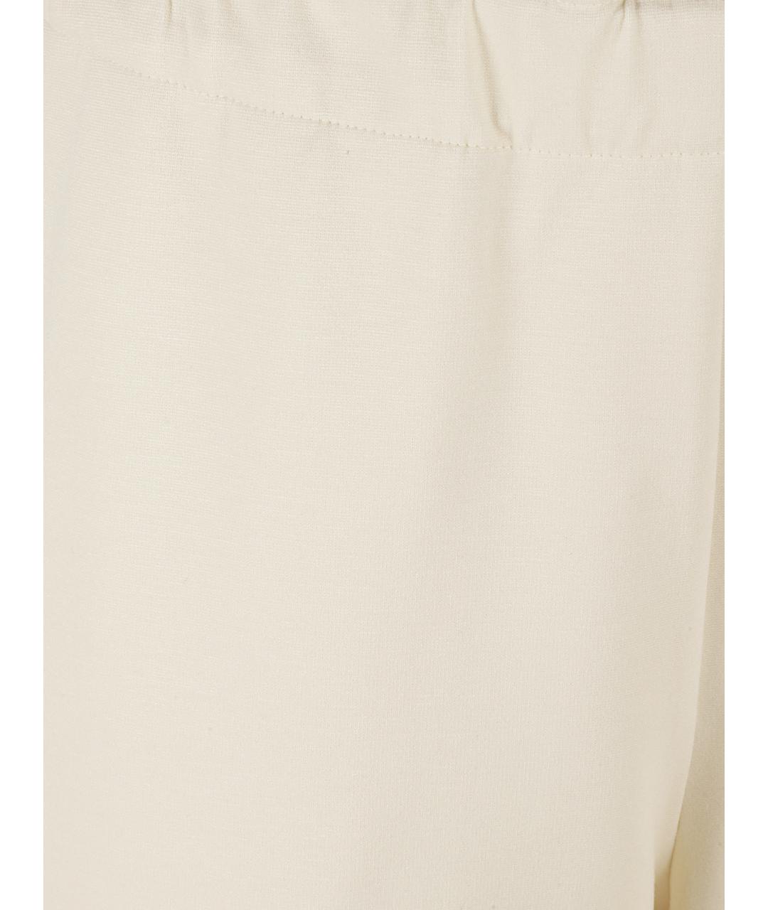 FABIANA FILIPPI Бежевые вискозные прямые брюки, фото 2