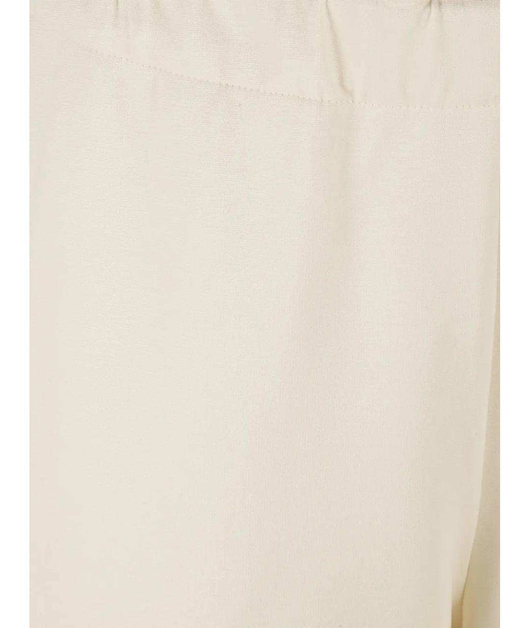 FABIANA FILIPPI Бежевые вискозные прямые брюки, фото 4