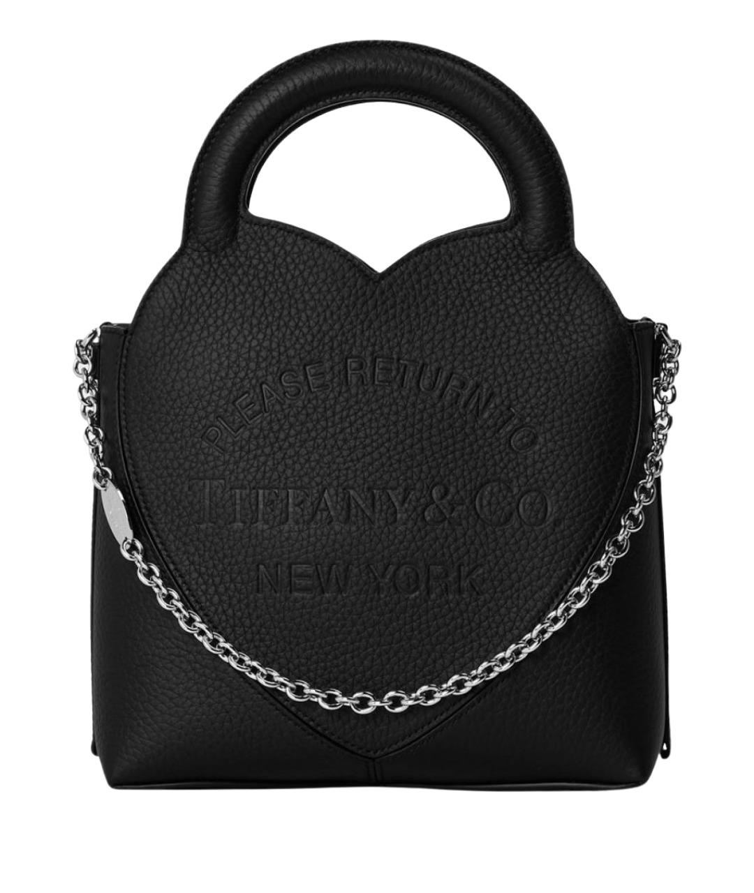 TIFFANY&CO Черная кожаная сумка тоут, фото 1