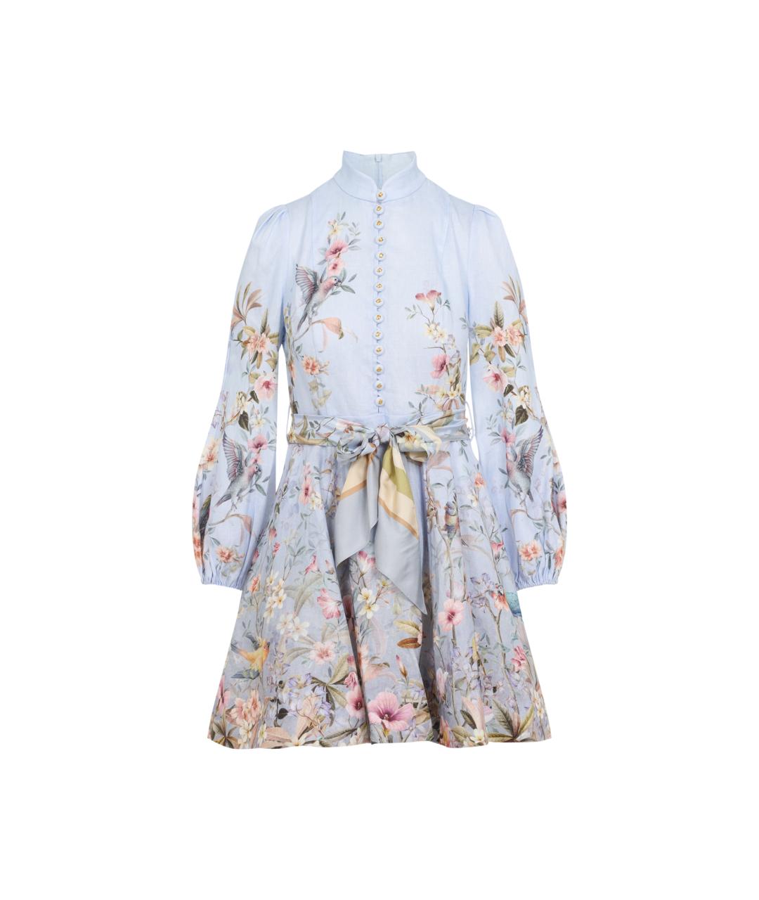 ZIMMERMANN Синее льняное повседневное платье, фото 1