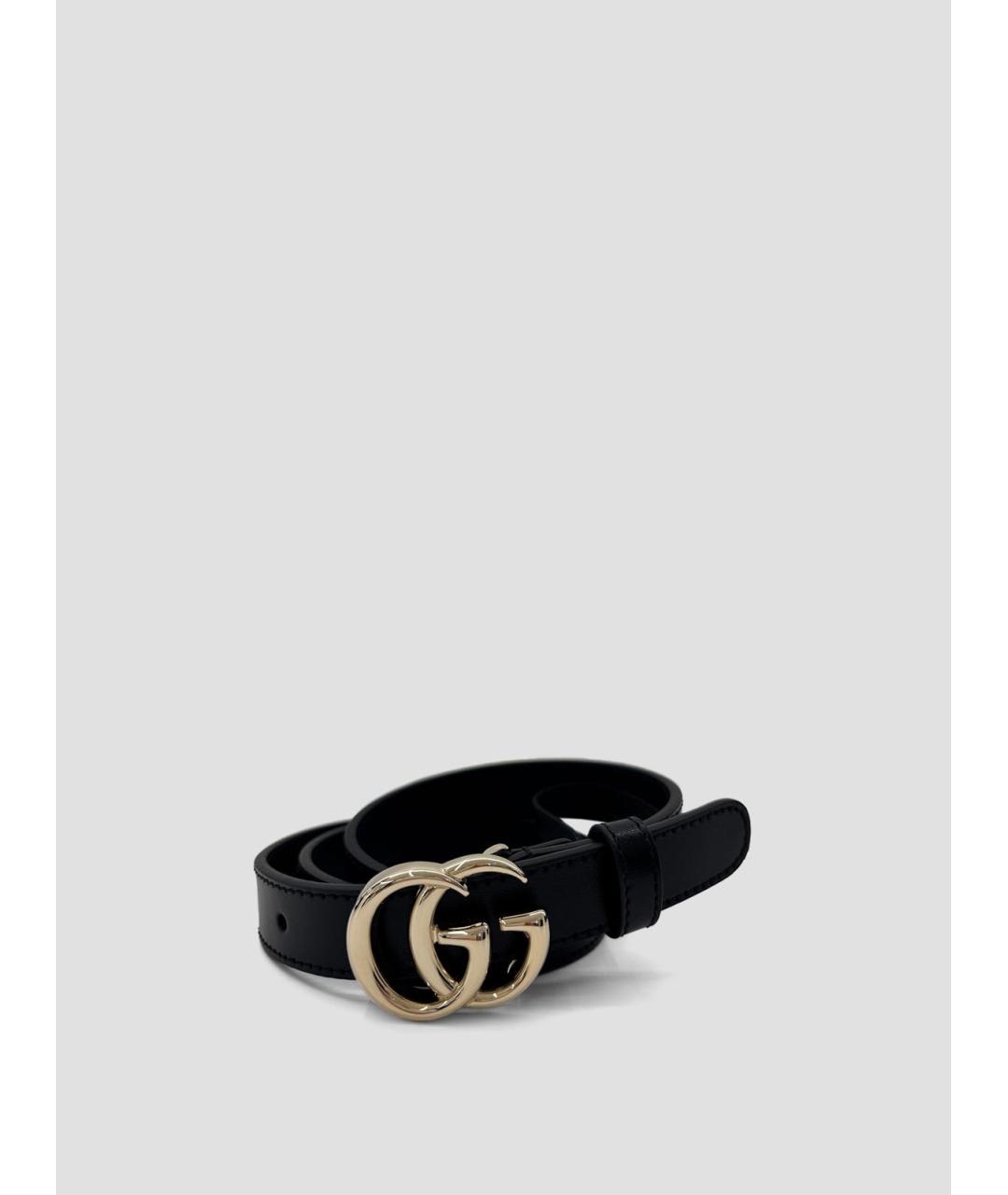 GUCCI Черный кожаный ремень, фото 3