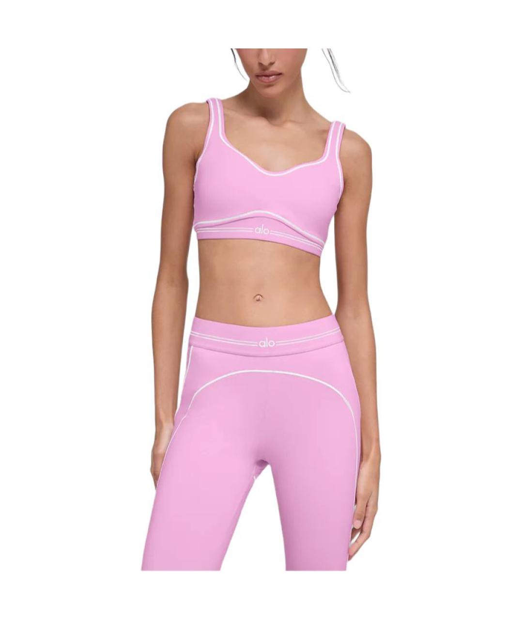 ALO YOGA Розовая майка, фото 4